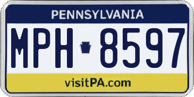 PA license plate MPH8597