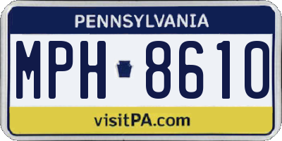 PA license plate MPH8610