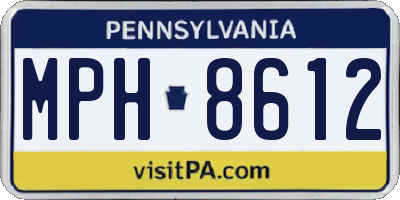 PA license plate MPH8612