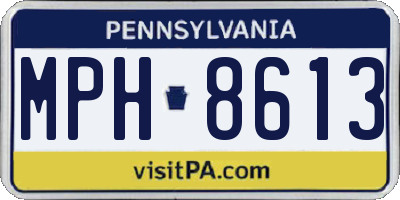 PA license plate MPH8613