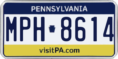 PA license plate MPH8614