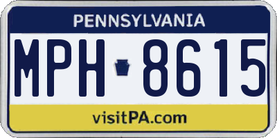 PA license plate MPH8615