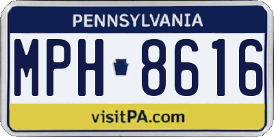 PA license plate MPH8616