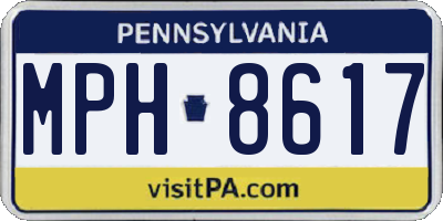 PA license plate MPH8617