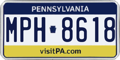 PA license plate MPH8618