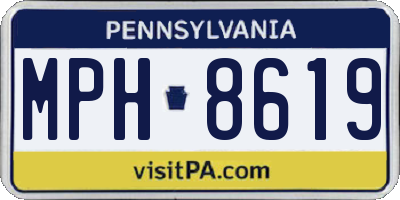 PA license plate MPH8619