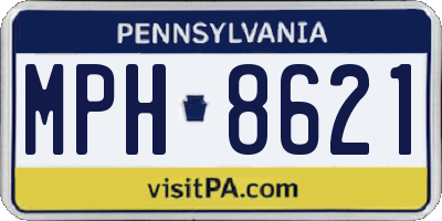 PA license plate MPH8621
