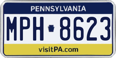 PA license plate MPH8623