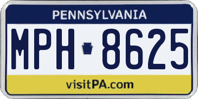 PA license plate MPH8625