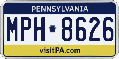 PA license plate MPH8626