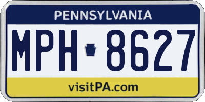 PA license plate MPH8627