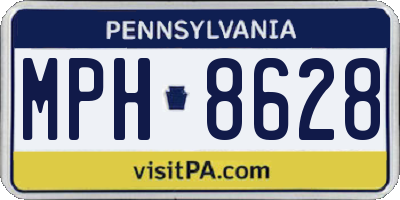 PA license plate MPH8628