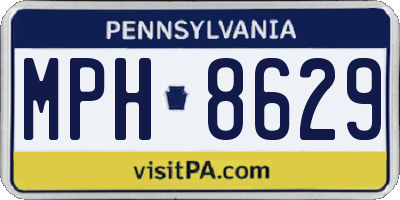 PA license plate MPH8629