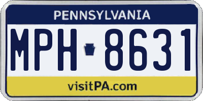 PA license plate MPH8631