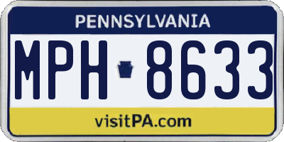 PA license plate MPH8633