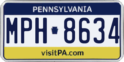 PA license plate MPH8634