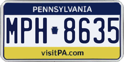 PA license plate MPH8635