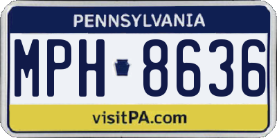 PA license plate MPH8636