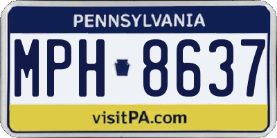 PA license plate MPH8637
