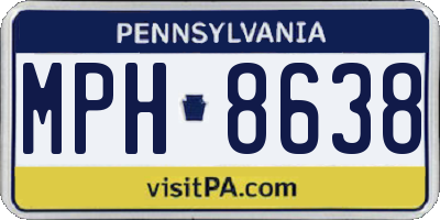 PA license plate MPH8638