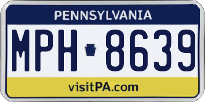 PA license plate MPH8639