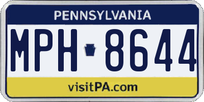 PA license plate MPH8644