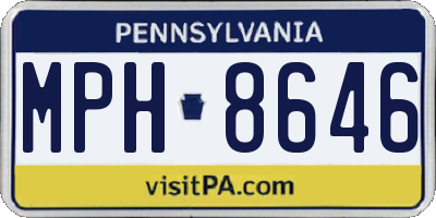 PA license plate MPH8646