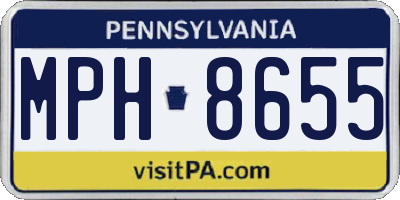 PA license plate MPH8655