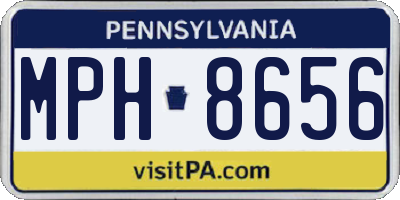 PA license plate MPH8656