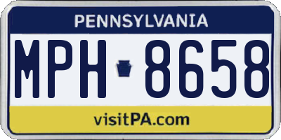 PA license plate MPH8658