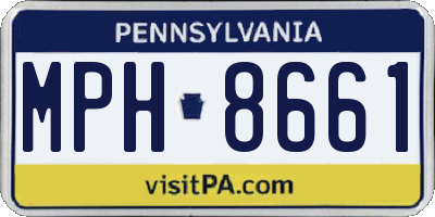 PA license plate MPH8661