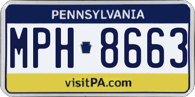 PA license plate MPH8663