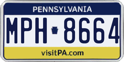 PA license plate MPH8664