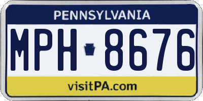 PA license plate MPH8676