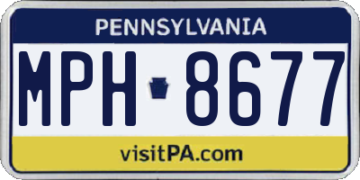 PA license plate MPH8677