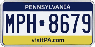PA license plate MPH8679