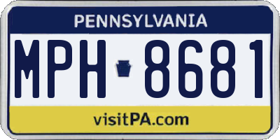 PA license plate MPH8681