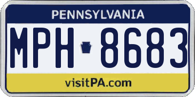 PA license plate MPH8683