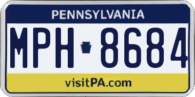 PA license plate MPH8684