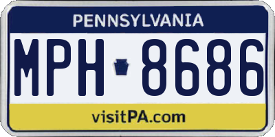 PA license plate MPH8686