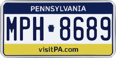 PA license plate MPH8689