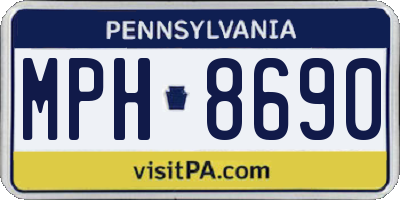PA license plate MPH8690