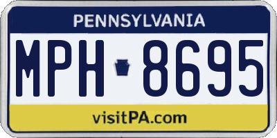 PA license plate MPH8695