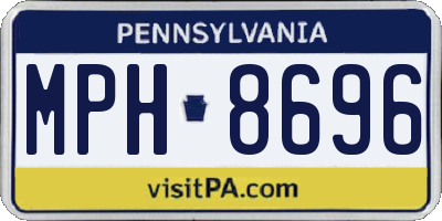 PA license plate MPH8696