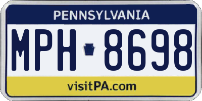PA license plate MPH8698