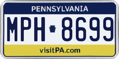 PA license plate MPH8699
