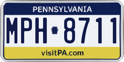PA license plate MPH8711