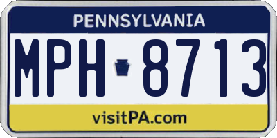 PA license plate MPH8713