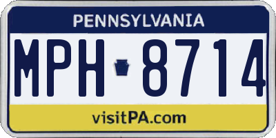 PA license plate MPH8714
