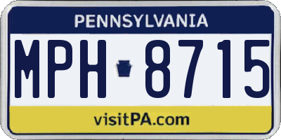PA license plate MPH8715